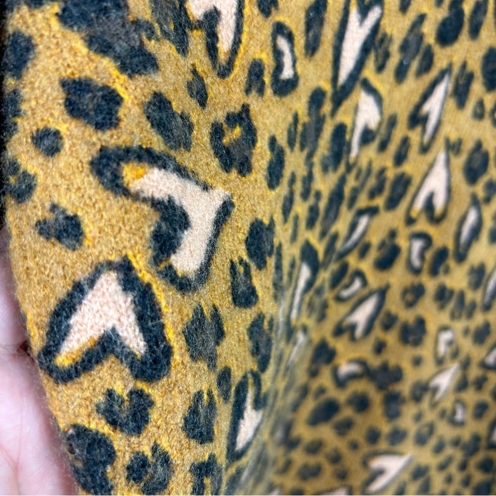 Karl Lagerfeld Animal Heart print mock neck fuzzy sweater size: XS - Picture 6 of 11
